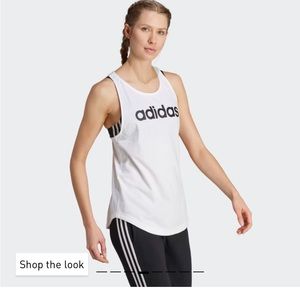 Adidas white tank top, size small. Never worn